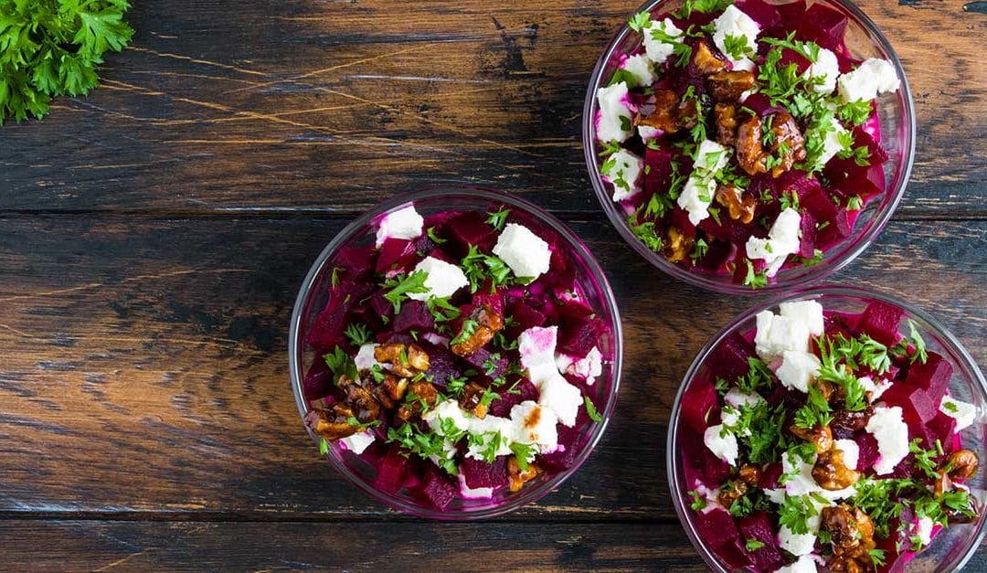 Roasted Beet Salad with Beet Greens and Feta Recipe