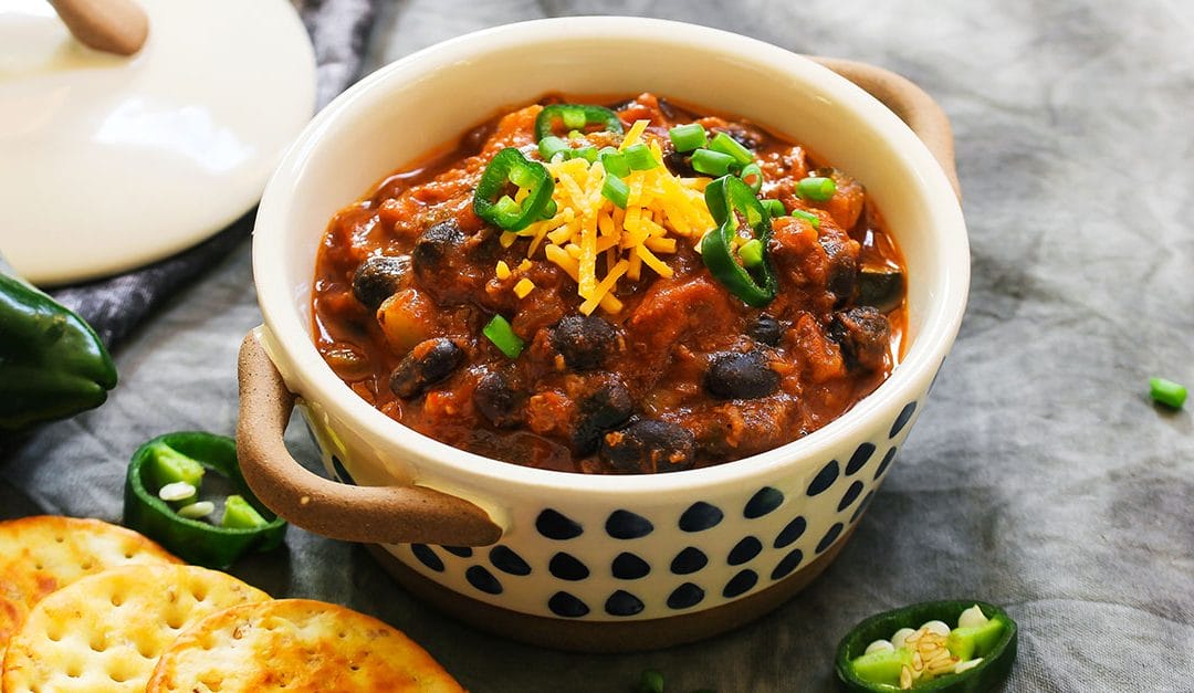 Smoky “Beef” and Black Bean Chili Recipe