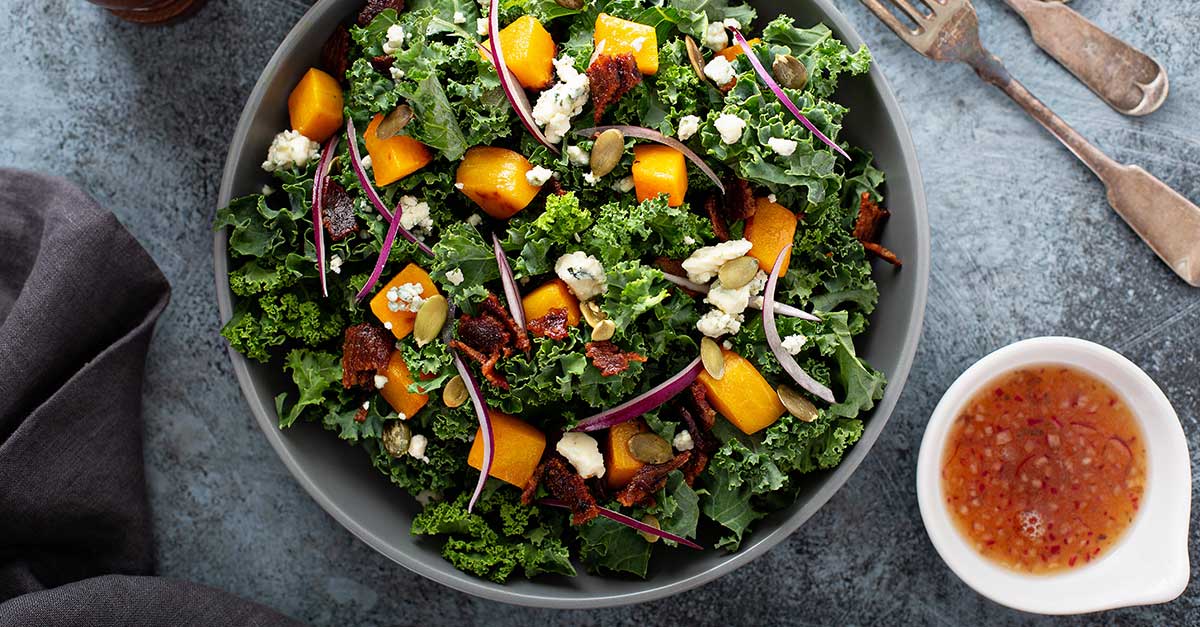 Roasted Butternut Squash and Kale Salad Recipe The Pickled Beet