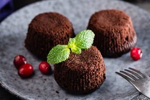 Mini Keto Chocolate Cakes
