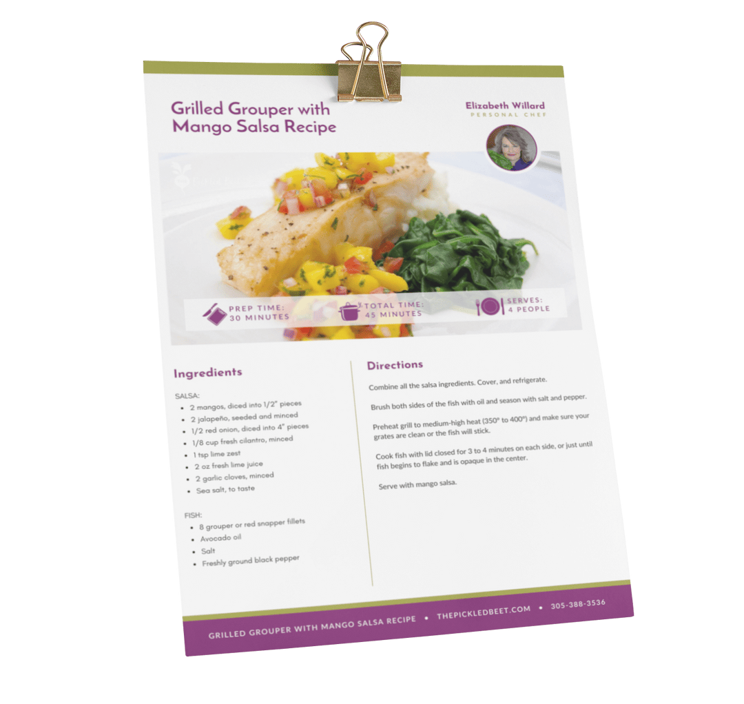 Grilled Grouper with Mango Salsa Recipe Download Mockup