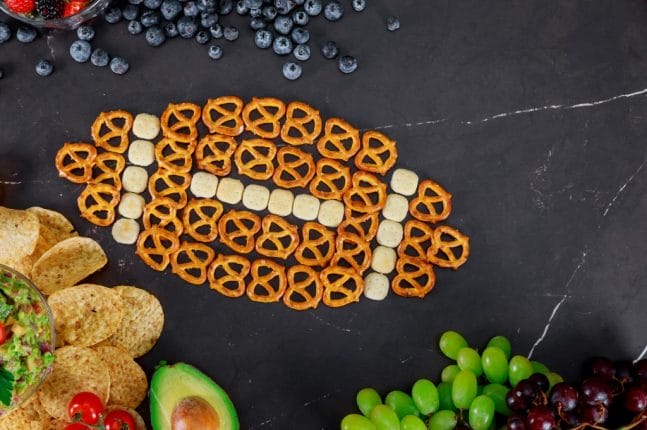 Superbowl snack table. 