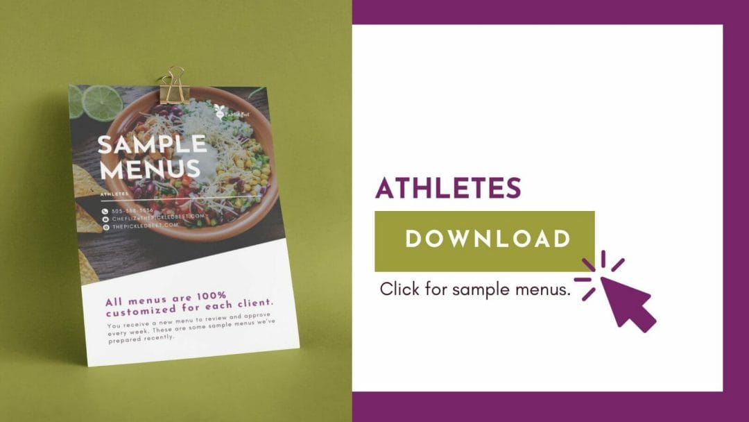 Athletes Sample Menus