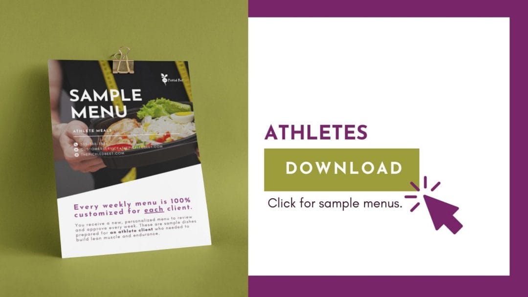 Athletes Sample Menus