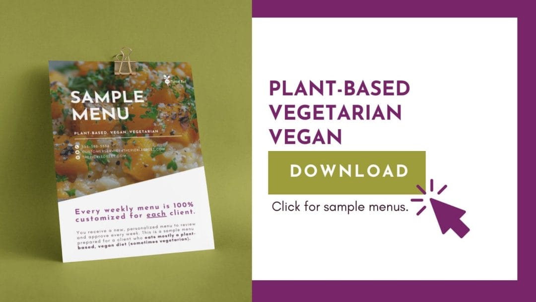 Plant-Based, Vegetarian, and Vegan Sample Menus